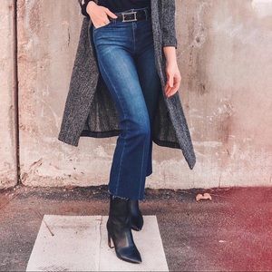 Just Black Scissor Cut Crop Flair Denim